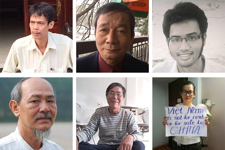 Top row: Pham Chi Dung, Nguyen Tuong Thuy, Le Huu Minh Tuan. Bottom row: Pham Chi Thanh, Tran Duc Thach, Dinh Thi Thu Thuy.