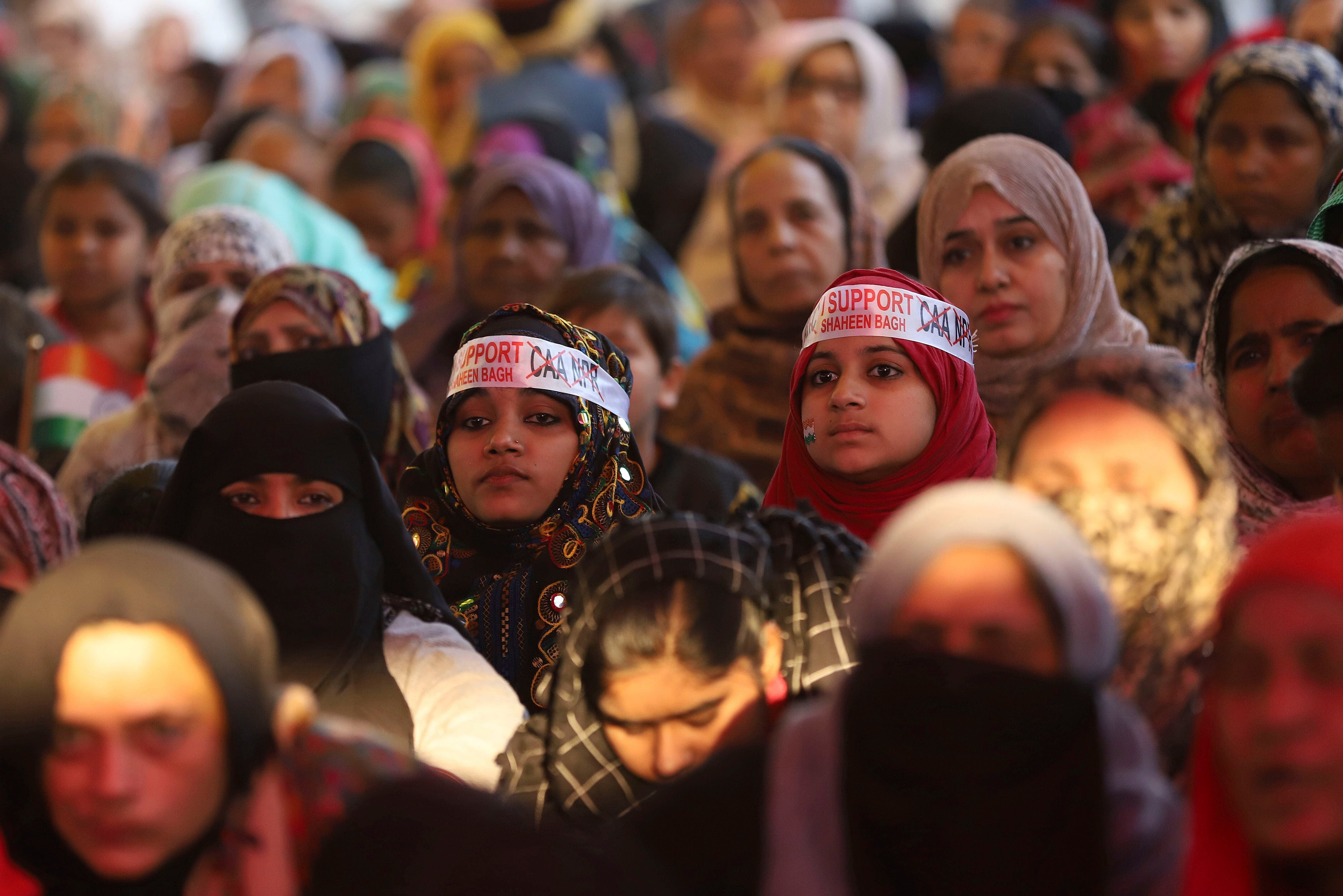 प्रतिरोधों का प्रतीक बन चुके दिल्ली के मुस्लिम बहुल शाहीन बाग में नए नागरिकता कानून और सत्यापन नीतियों का विरोध करते भारतीय, जनवरी 31, 2020. (फोटो: अमरजीत कुमार सिंघ/ सोपा इमेजस/सीपा USA) © सीपा वाइया एपी इमेजस   