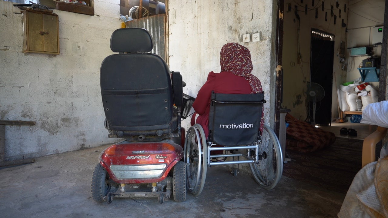 דועאא קשלאן במהלך ראיון לארגון Human Rights Watch ברצועת עזה, 18 בנובמבר 2020