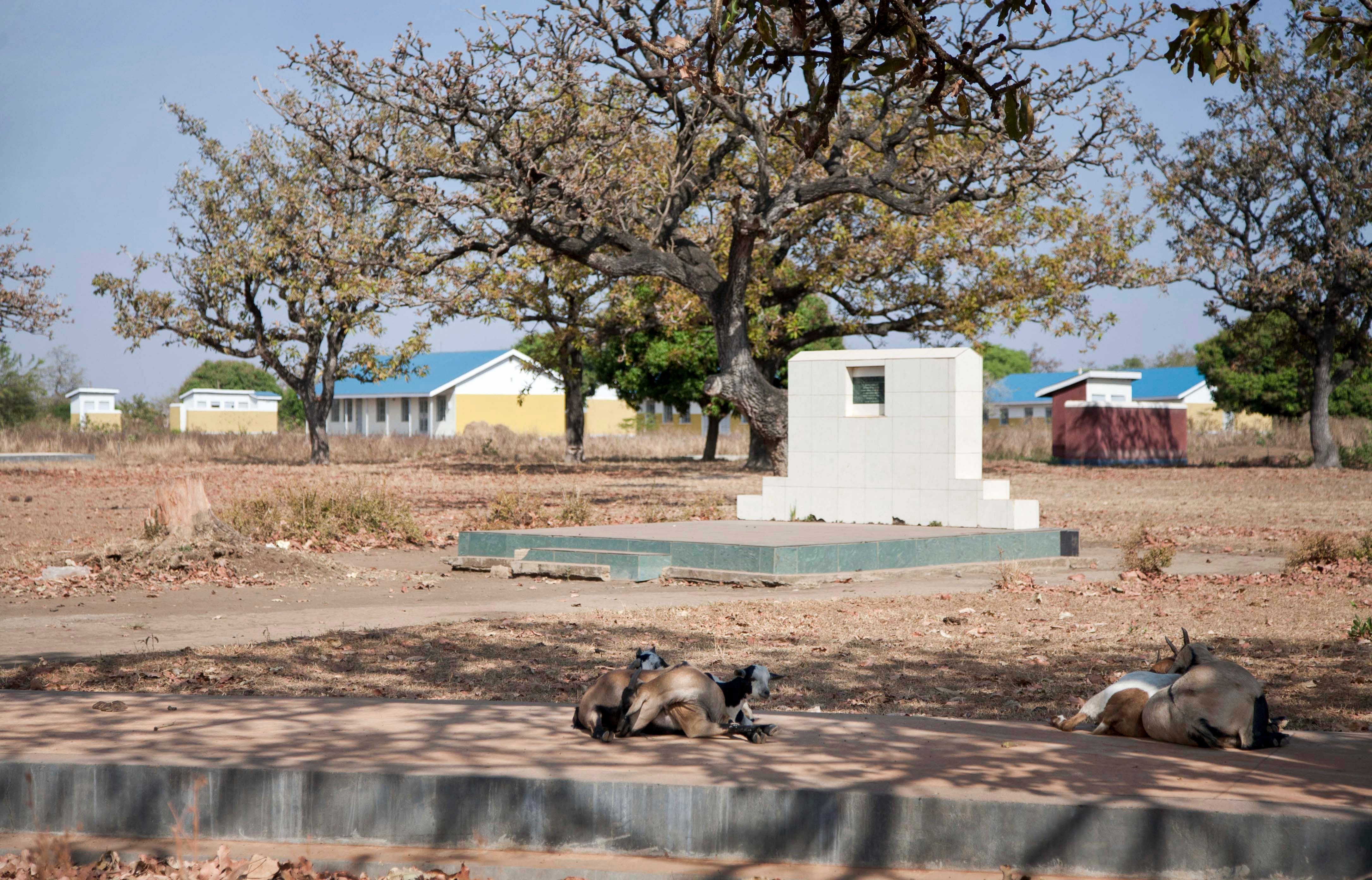 This memorial marks the location of a mass burial site of those massacred in 2004 by the Lord's Resistance Army (LRA), at the Barlonyo displaced persons camp in northern Uganda.
