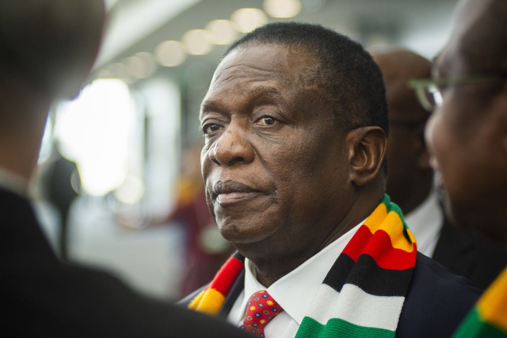 Zimbabwe's president Emmerson Mnangagwa.