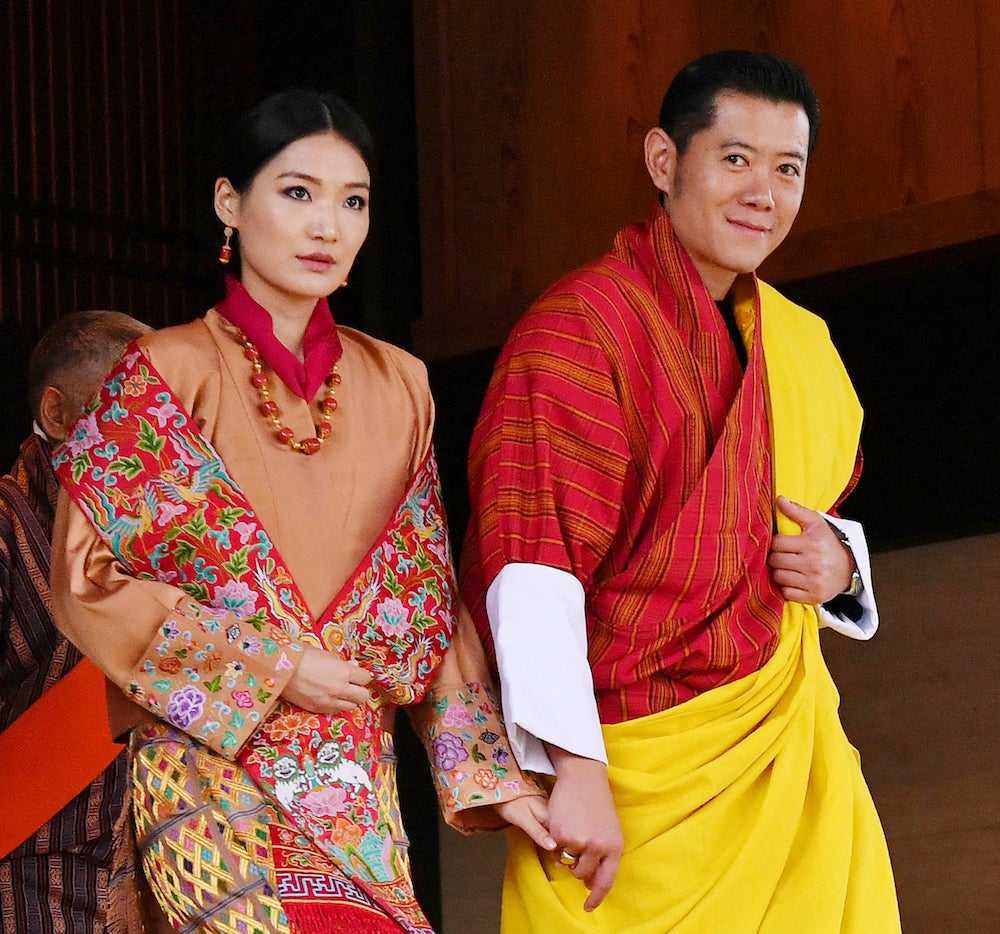 Le roi du Bhoutan, Jigme Khesar Namgyel Wangchuck, et son épouse, la reine