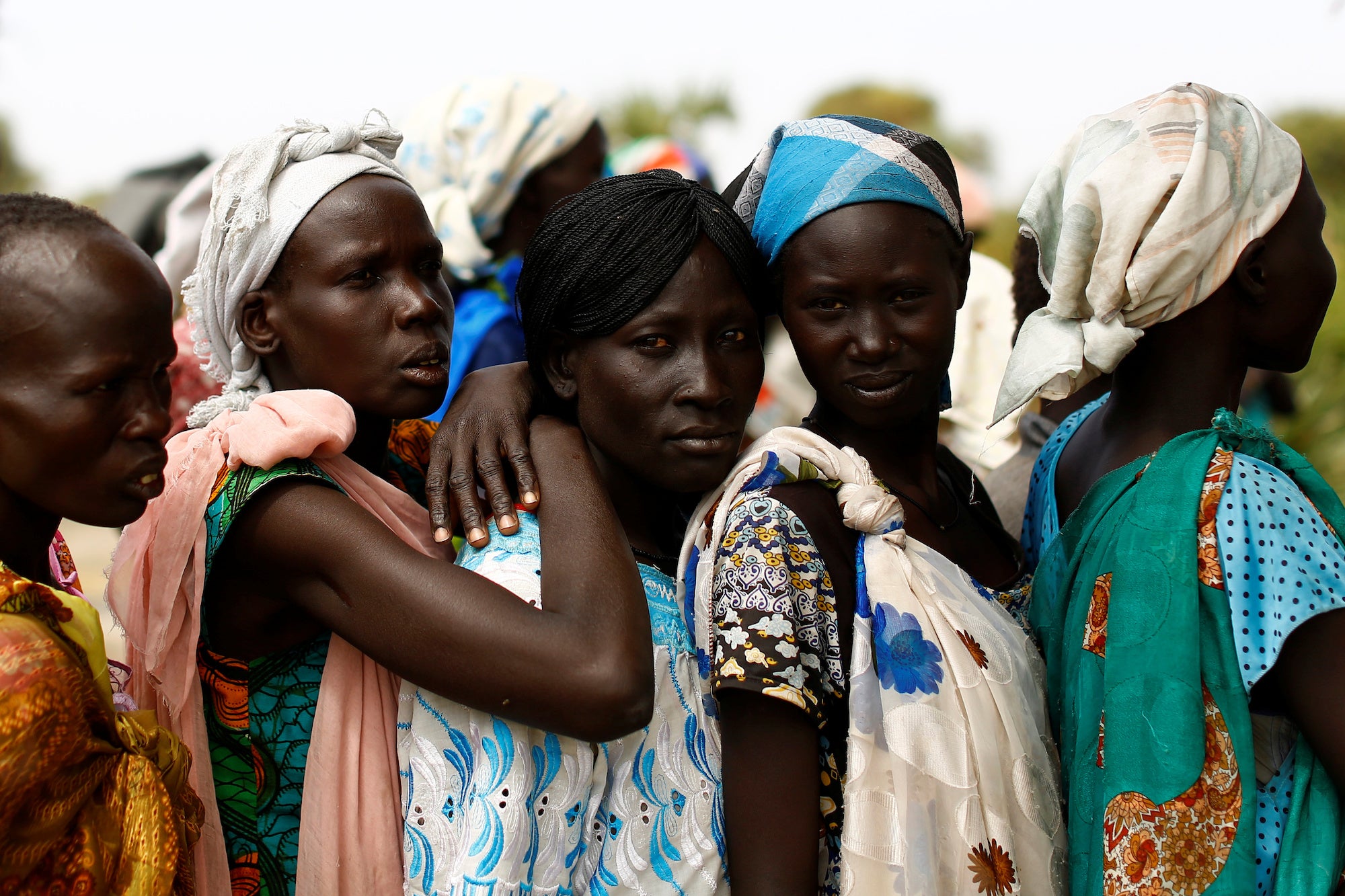 Women in the village of Rubkuai, South Sudan, February 16, 2017. 