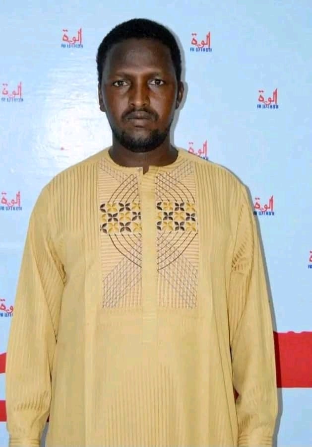 Djimet Wiché, the publishing director of Alwihda Info, in his studio in 2023. 