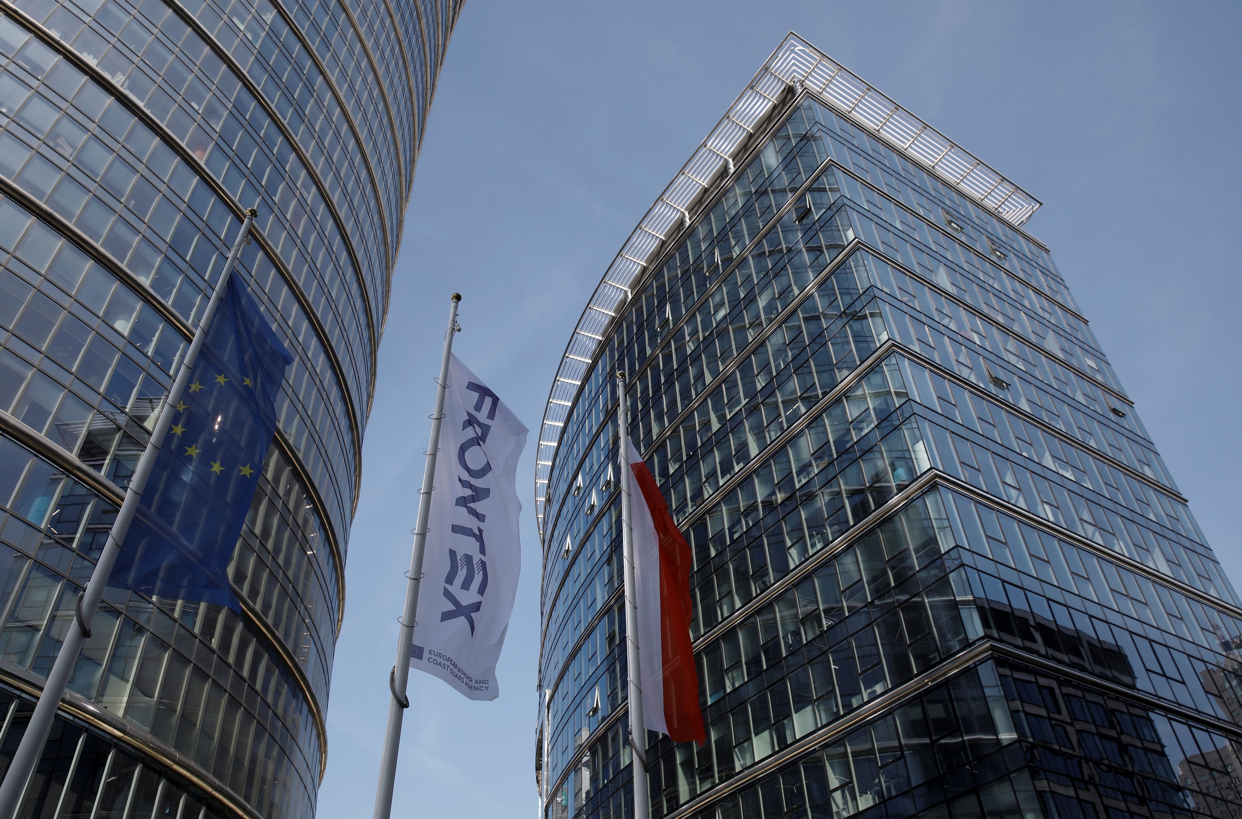 The headquarters of EU border agency Frontex in Warsaw, Poland September 8, 2021.