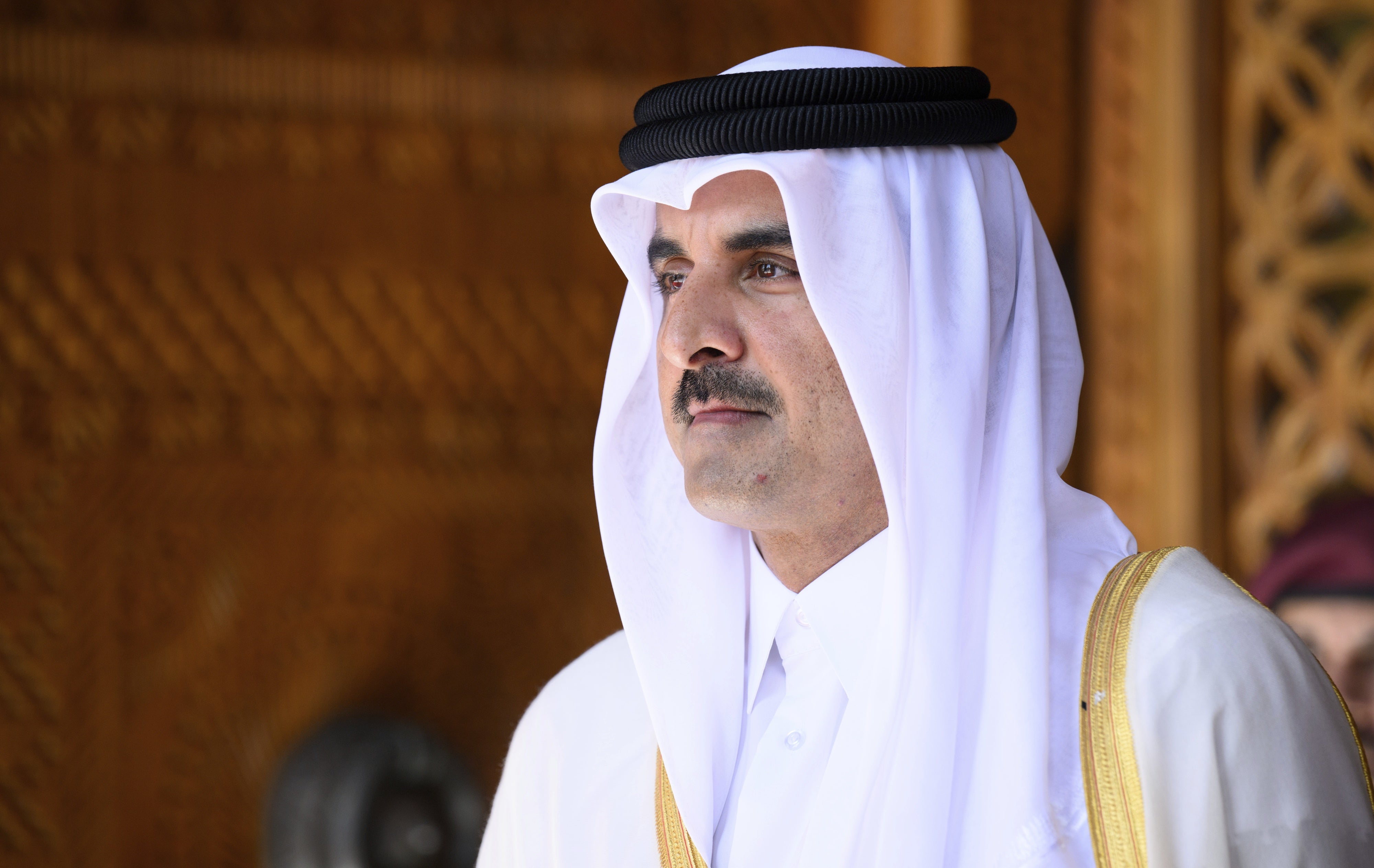 Sheikh Tamim bin Hamad Al Thani, emir of Qatar, in Doha, November 29, 2023. 
