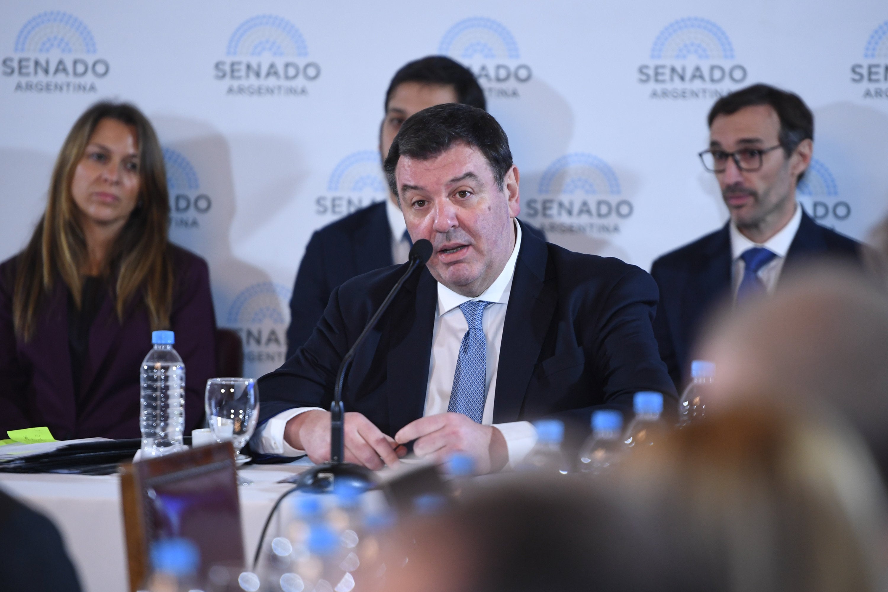 Public hearing of the Agreements Committee of the Senate of the Nation, in which Federal Judge Ariel Lijo answered questions on his nomination to the Supreme Court, on August 21, 2024, in the Blue Room, in Buenos Aires, Argentina.