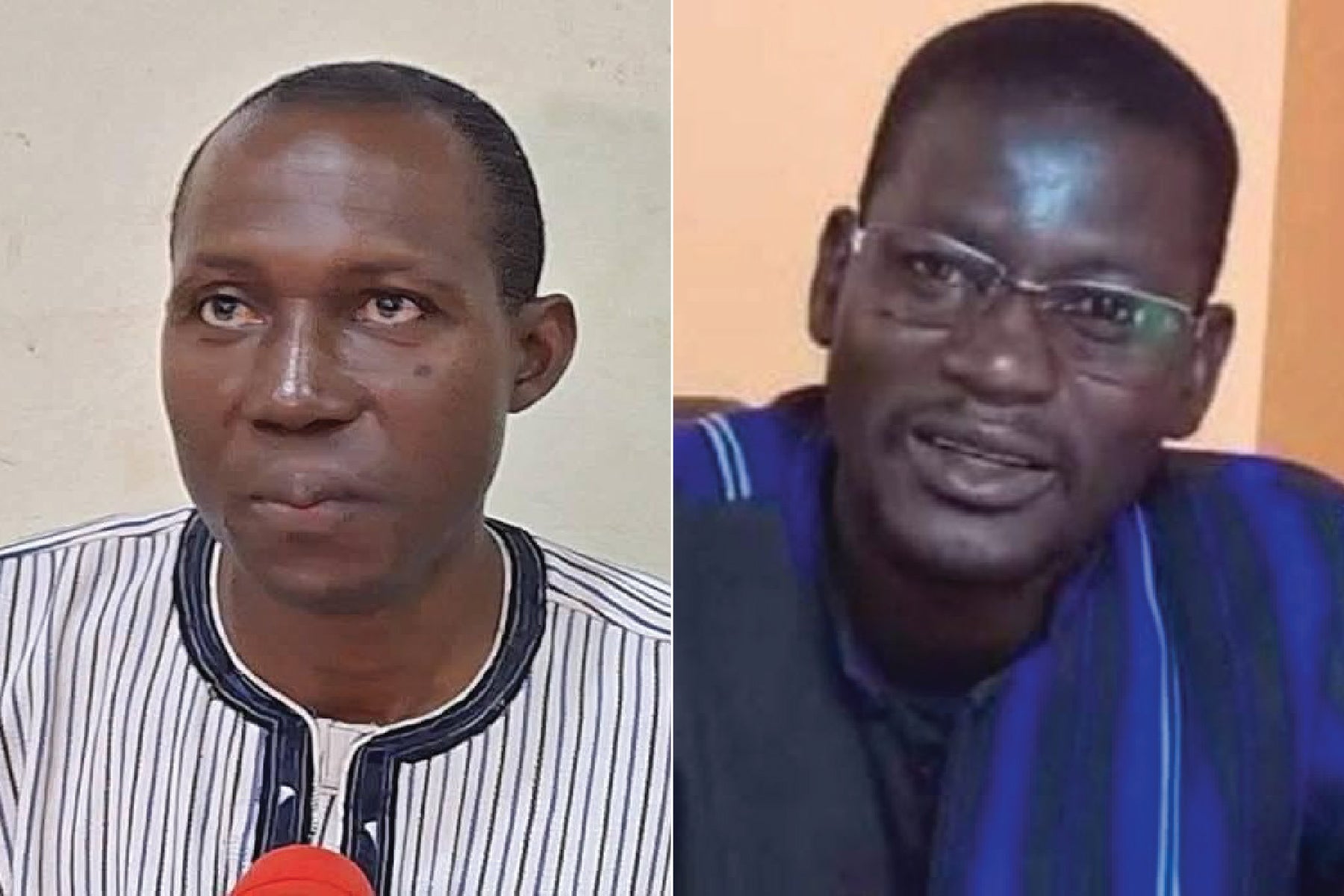 A portrait of Guezouma Sanogo (on the left) and Boukari Ouoba.