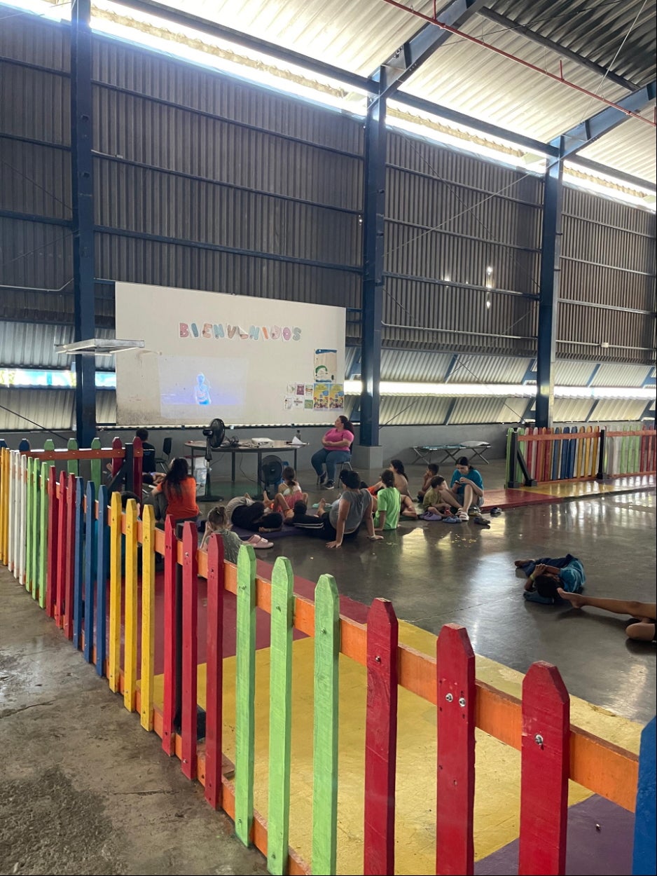 The children’s play area in Costa Rica’s migration reception center in Puntarenas, near the Panamanian border. 