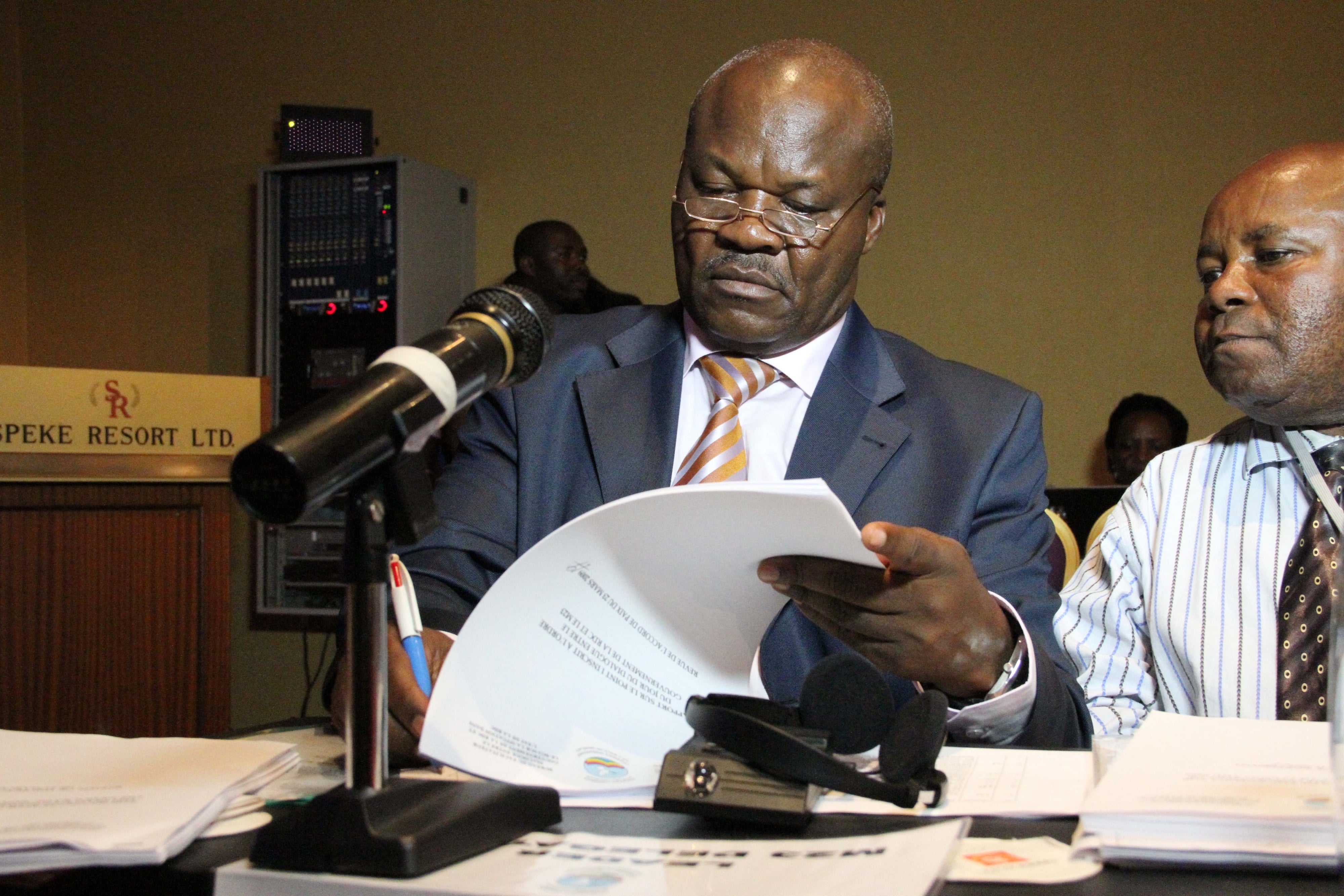 Roger Lumbala Tshitenga, ancien chef rebelle et ancien ministre  congolais, à Kampala, en Ouganda, le 6 février 2013.