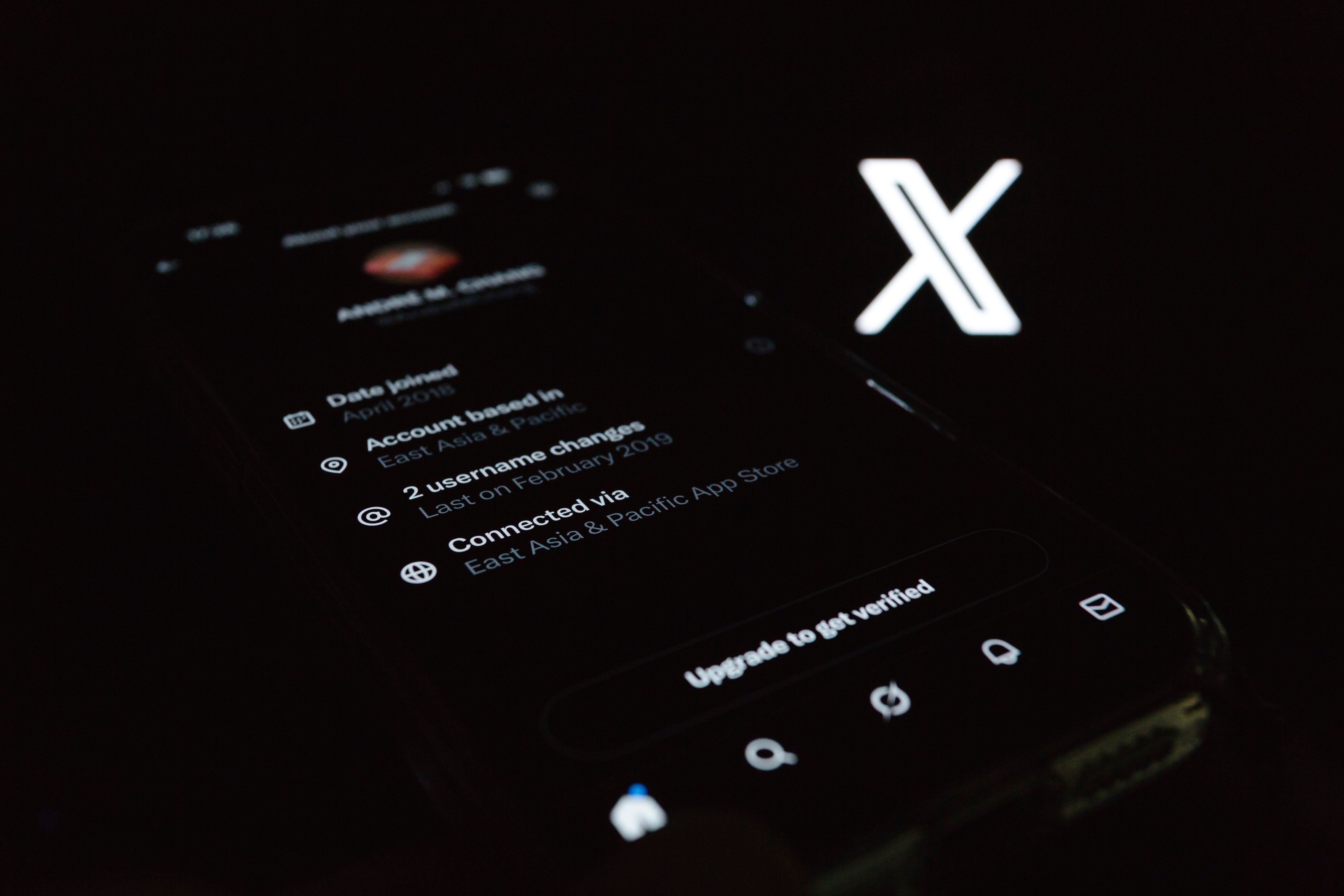 X rolled out a new feature called ''About your account'' as seen displayed on iPhone, November 23, 2025.