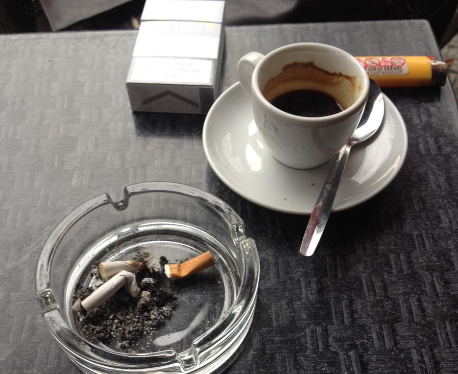 The café where Dr. Sami Sharif was interviewed. 