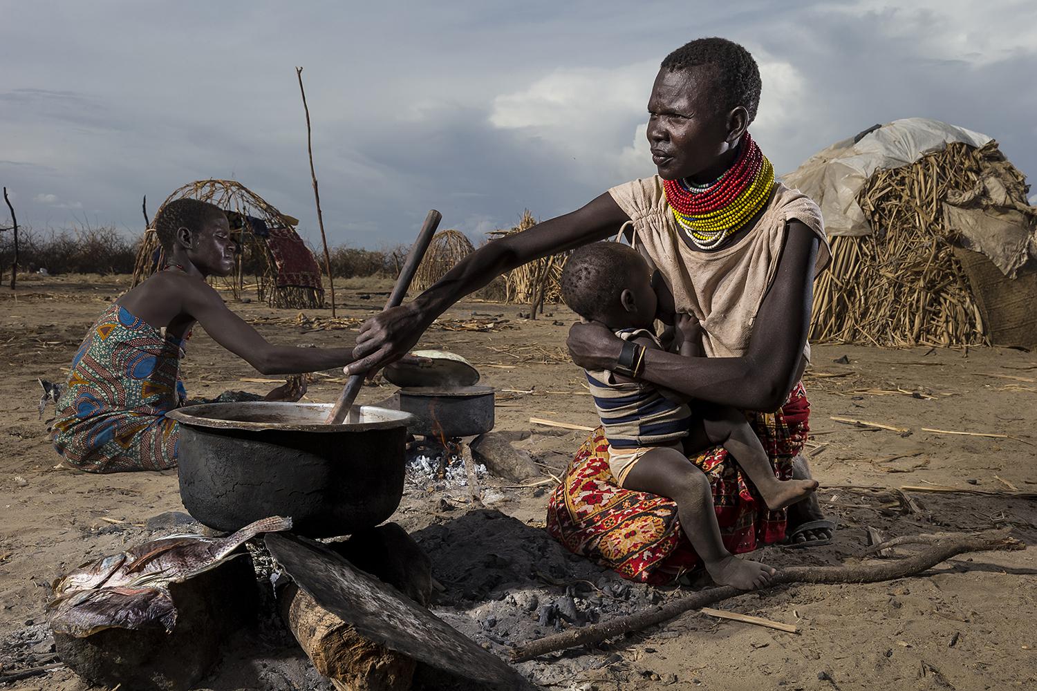 Internally displaced villagers