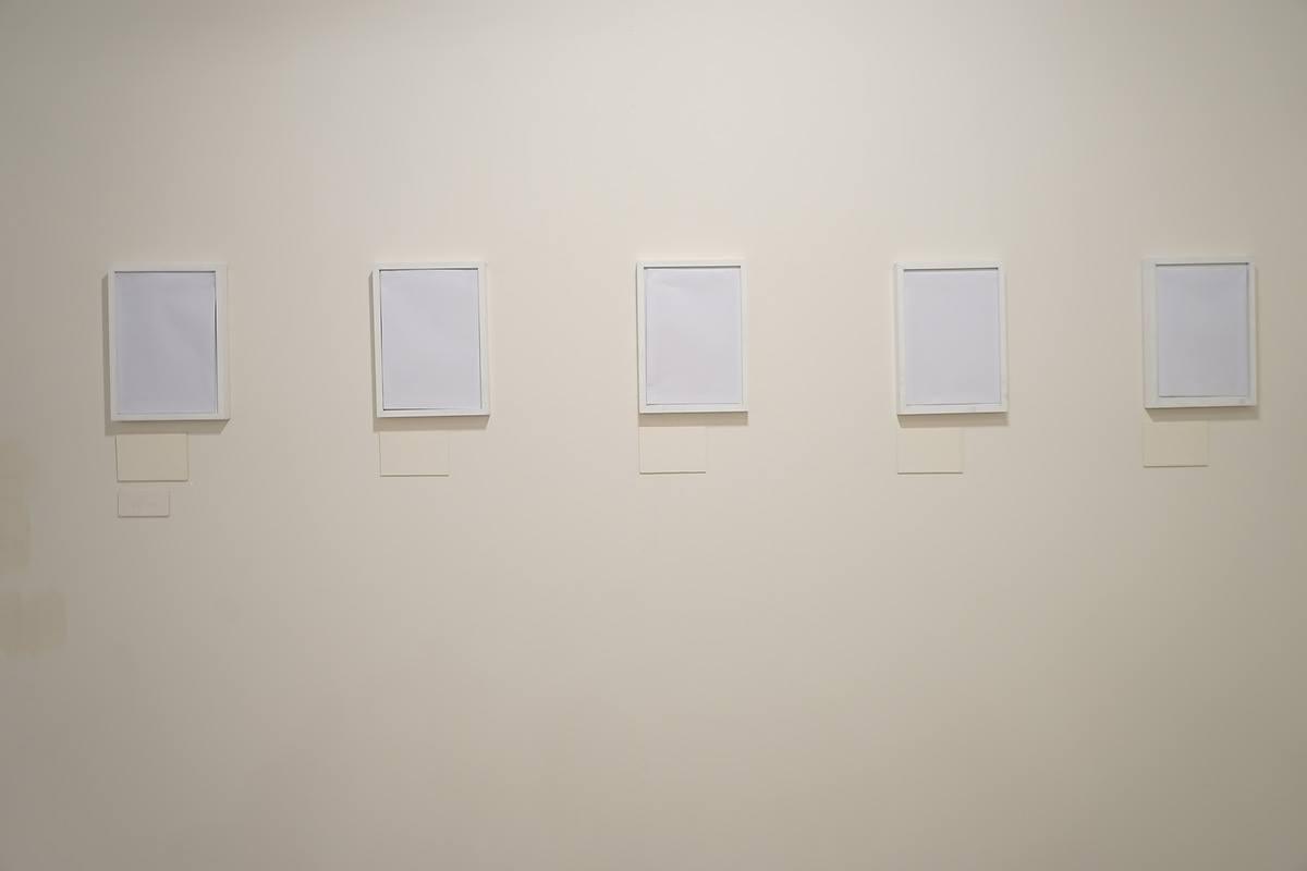 Empty art frames seen at the Dhaka Art Summit in Bangladesh following objections from China’s ambassador to Bangladesh.