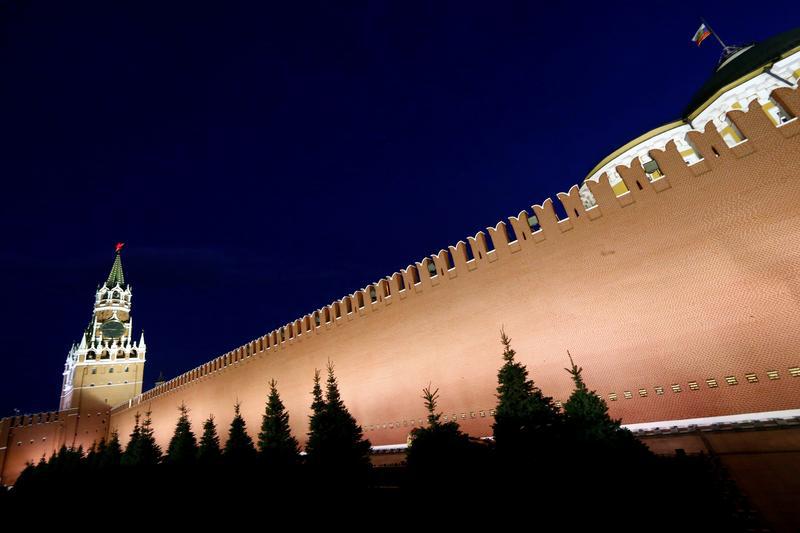 A general view shows the Spasskaya Tower and the Kremlin wall in central Moscow, Russia, May 5, 2016.