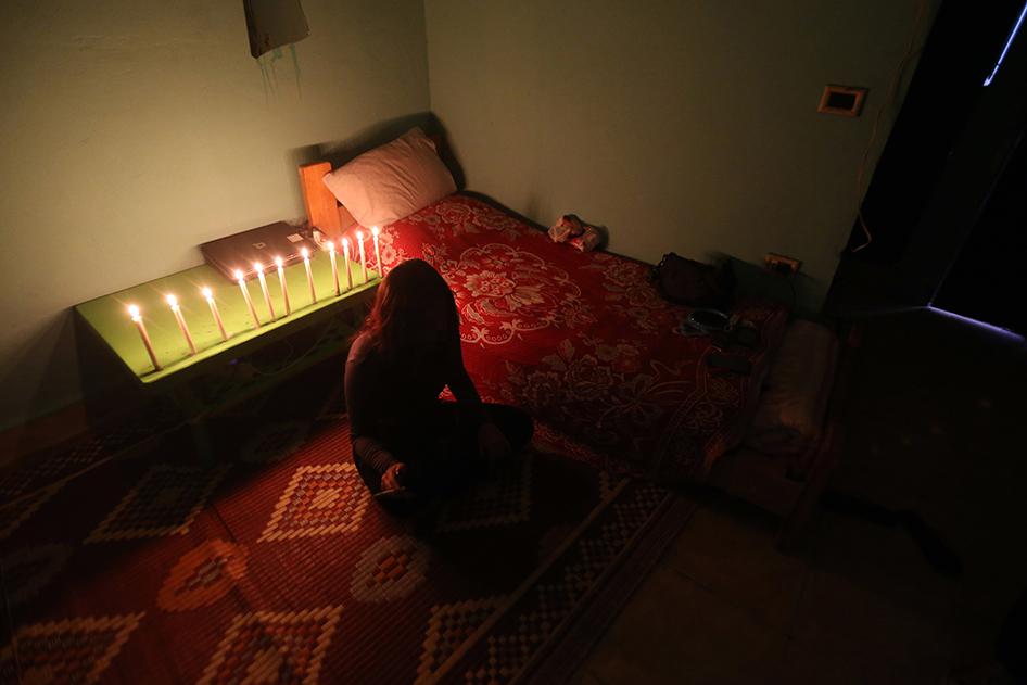 A Syrian woman, a victim of sex trafficking, finds refuge at a shelter in an undisclosed location in Lebanon.