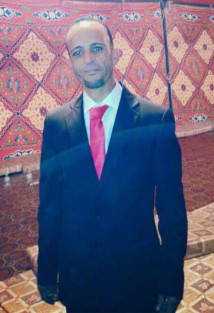 Milad Ahmed Abourgheba was shot dead and hung from scaffolding in an orange jumpsuit by ISIS in Sirte in January 2016. The group labeled him a spy. 