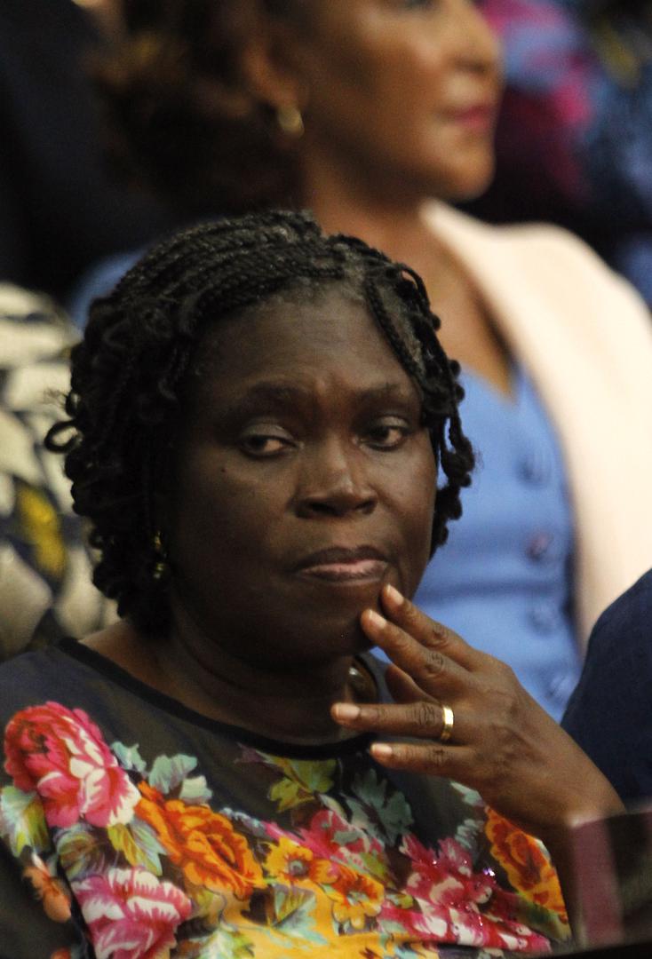  L'ex-Première dame de Côte d'Ivoire, Simone Gbagbo, au Palais de Justice à Abidjan, le 26 décembre 2014.