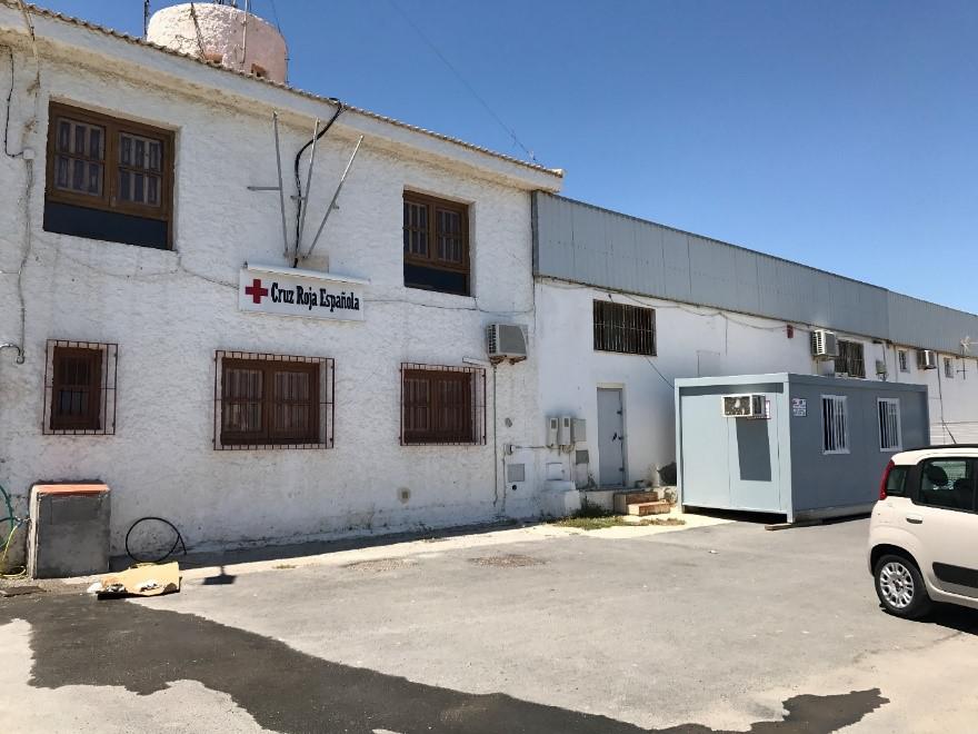 Police facility at Motril port, where people are disembarked following rescue at sea, and may be detained for up to 72 hours.