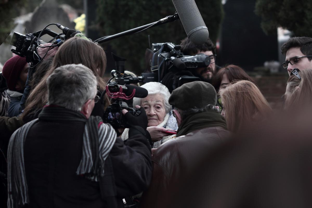 Ascensión Mendieta enters the cemetery where her father’s remains  have are buried in a mass grave. 