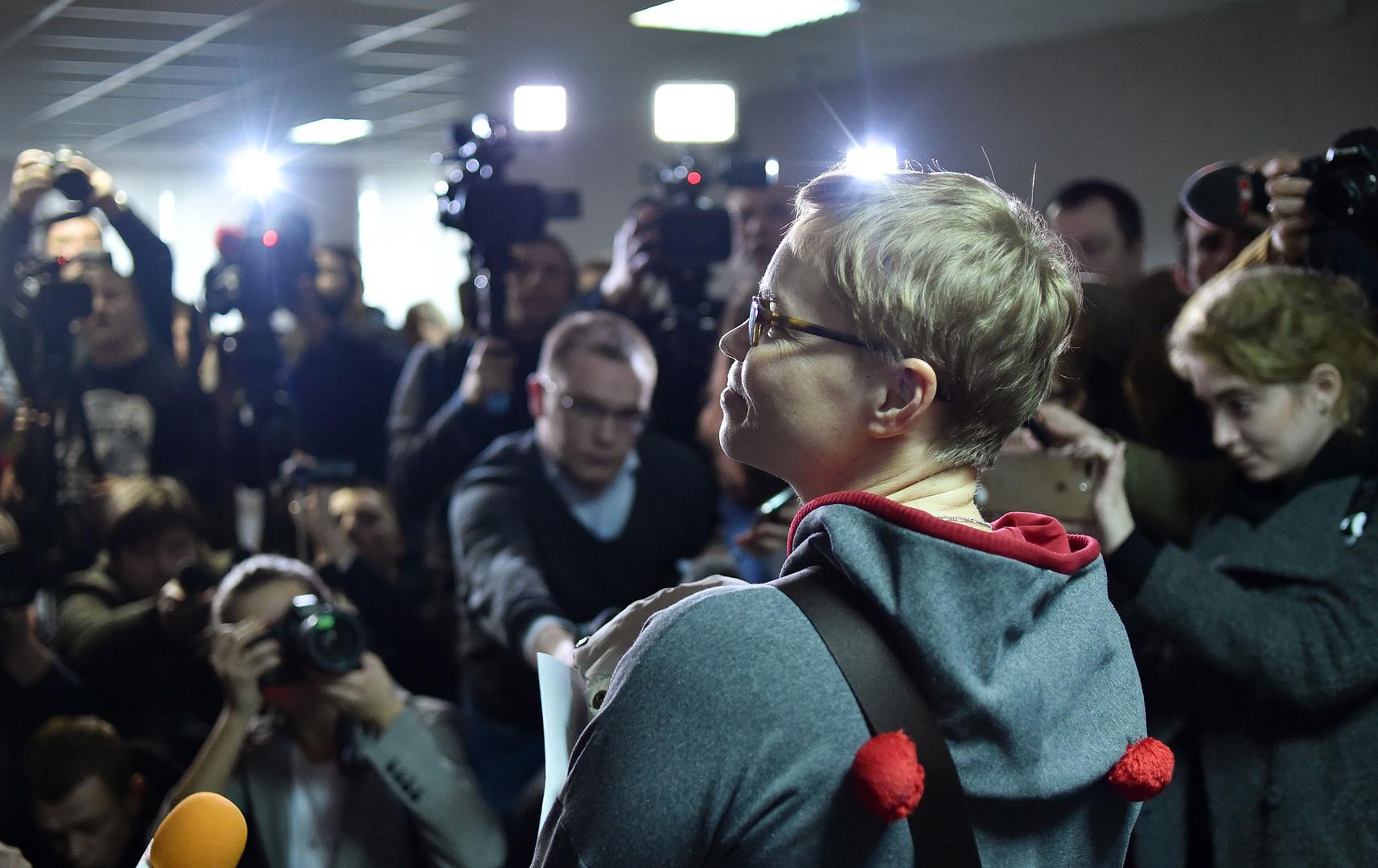 Главный редактор новостного портала Tut.by Марина Золотова на суде по делу о "несанкционированном доступе" к информации государственного информагентства БЕЛТА, Минск, 4 марта 2019 г.