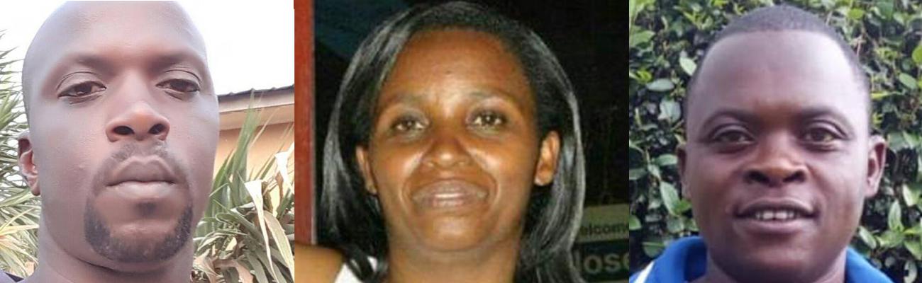 From left to right: Boniface Twagirimana, Illuminée Iragena, and Anselme Mutuyimana.