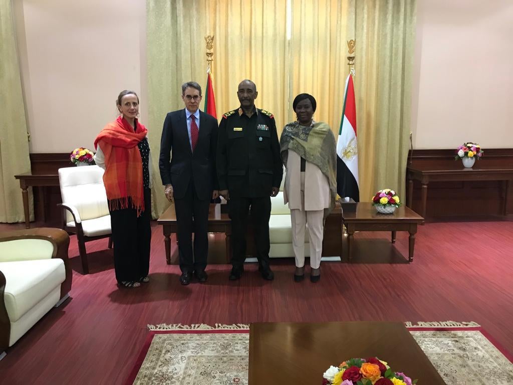 Human Rights Watch delegation met with Sudan’s chair of the Sovereign Council, Abdel Fattah al-Burhan, Khartoum, February 11, 2020