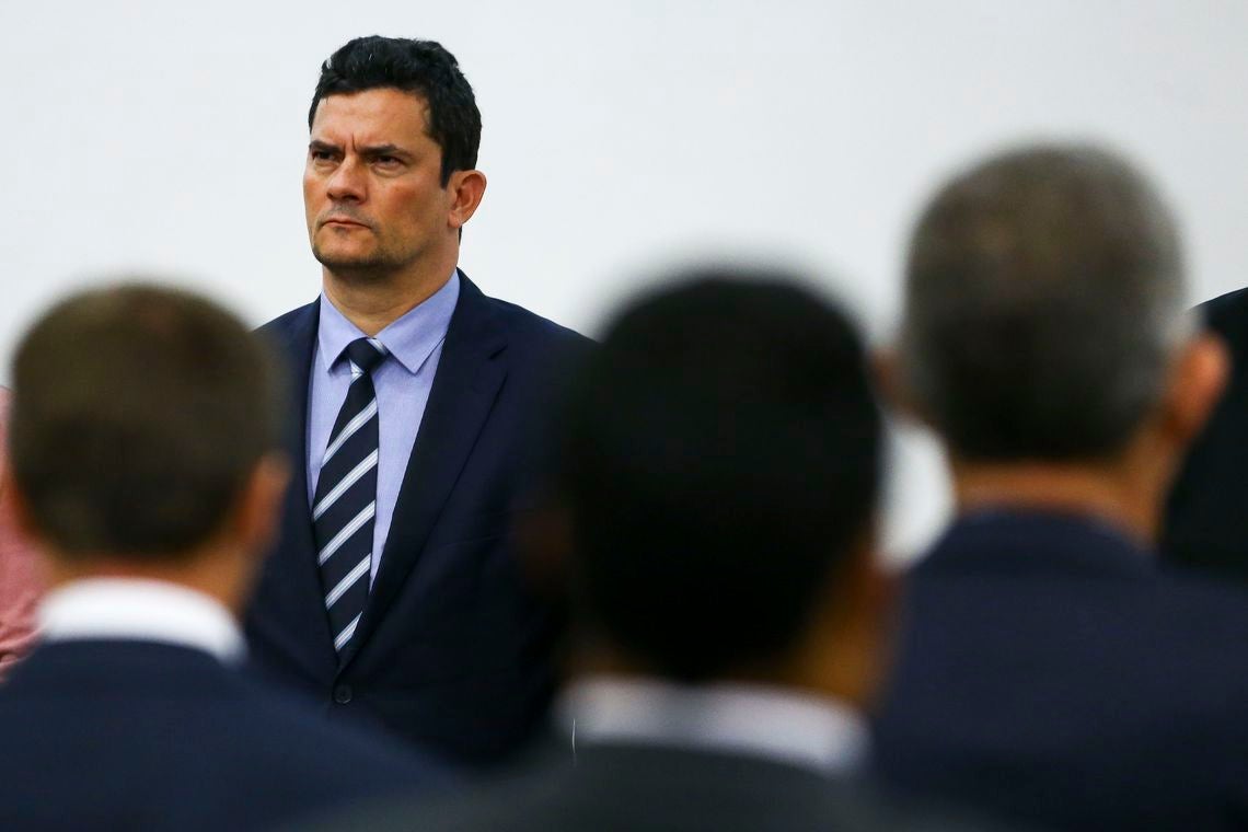 Ministro da Justiça e Segurança Pública do Brasil, Sergio Moro, em 15 de maio de 2019.