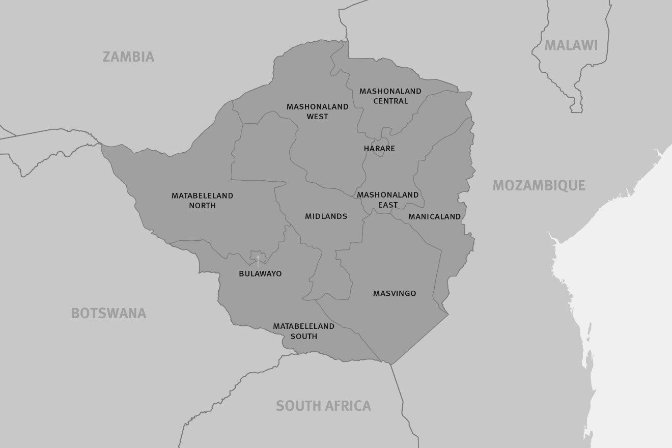 Map of Zimbabwe