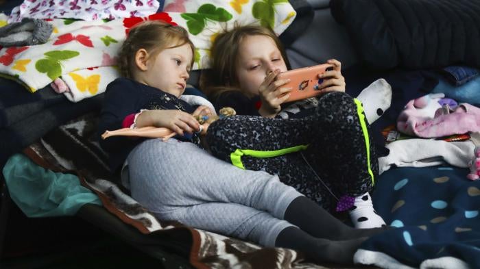 Ukrainian refugee children in Poland