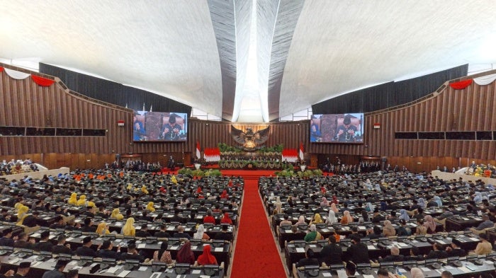 The inauguration of Indonesia's new President Prabowo Subianto's at the House of Representative building in Jakarta, October 20, 2024.