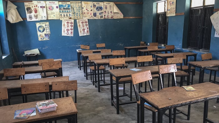 A classroom at St. Mary's Catholic School in Papiri, Agwarra local government, Niger state, on November 23, 2025.