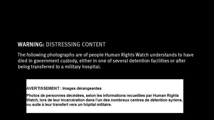 AVERTISSEMENT : Images dérangeantes