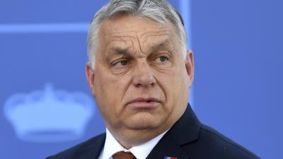 Hungary President Viktor Orban arrives at the NATO Heads of State summit in Madrid, June 30, 2022. 