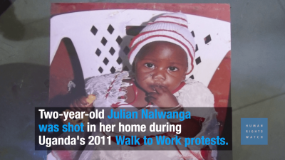 A picture of a child, who was killed during Uganda's 2011 Walk to Work protests.