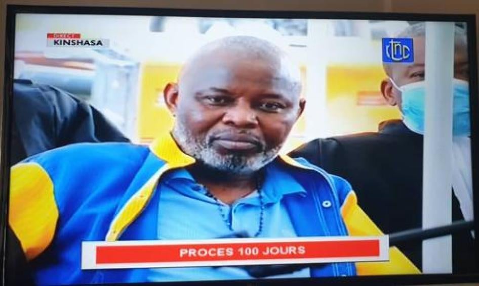 Vital Kamerhe lors de la première audience de son procès à Makala, la prison centrale de Kinshasa, le 11 mai 2020.
