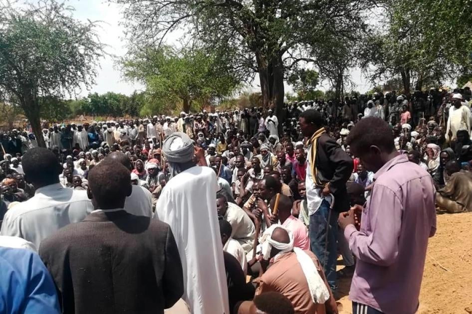 people. gathered. outside. funeral.