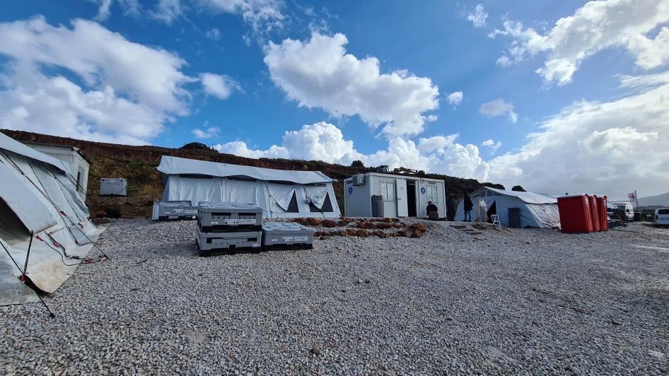 cluster of aid tents