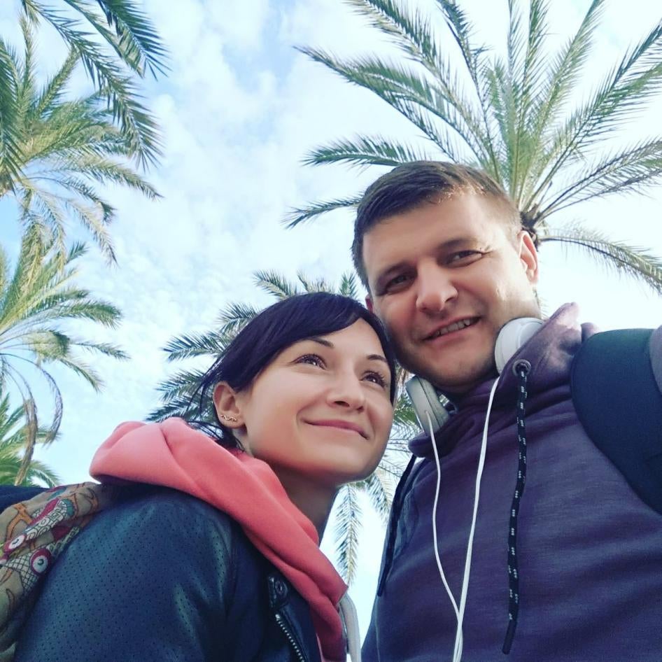 Юлия Ольшевская с мужем Сергеем Ольшевским.