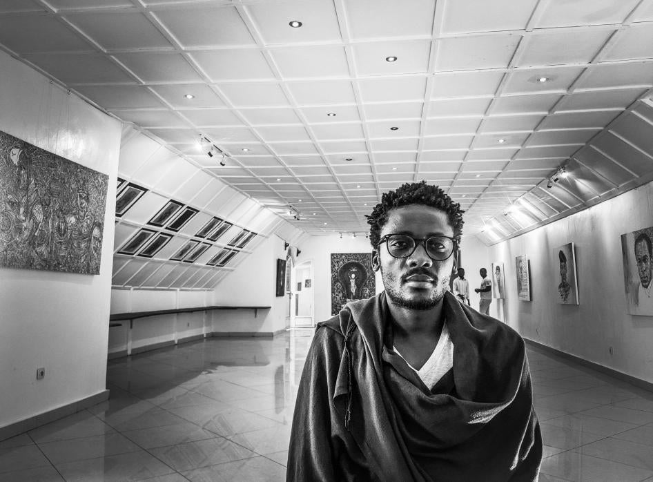 Le slameur Ben Kamuntu à Goma, dans l’est de la République démocratique du Congo.