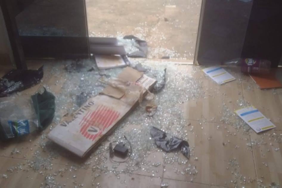 Sede da  Associação de Mulheres Munduruku Wakoborun, no município de Jacareacanga, Pará, depredada em 25 de março de 2021.