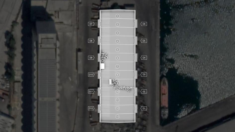 Diagram of a storage hangar 
