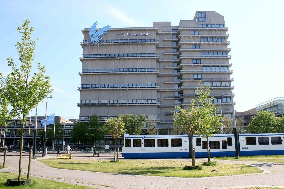 Main building of the Vrije Universiteit (Free University) in Amsterdam, Netherlands. 