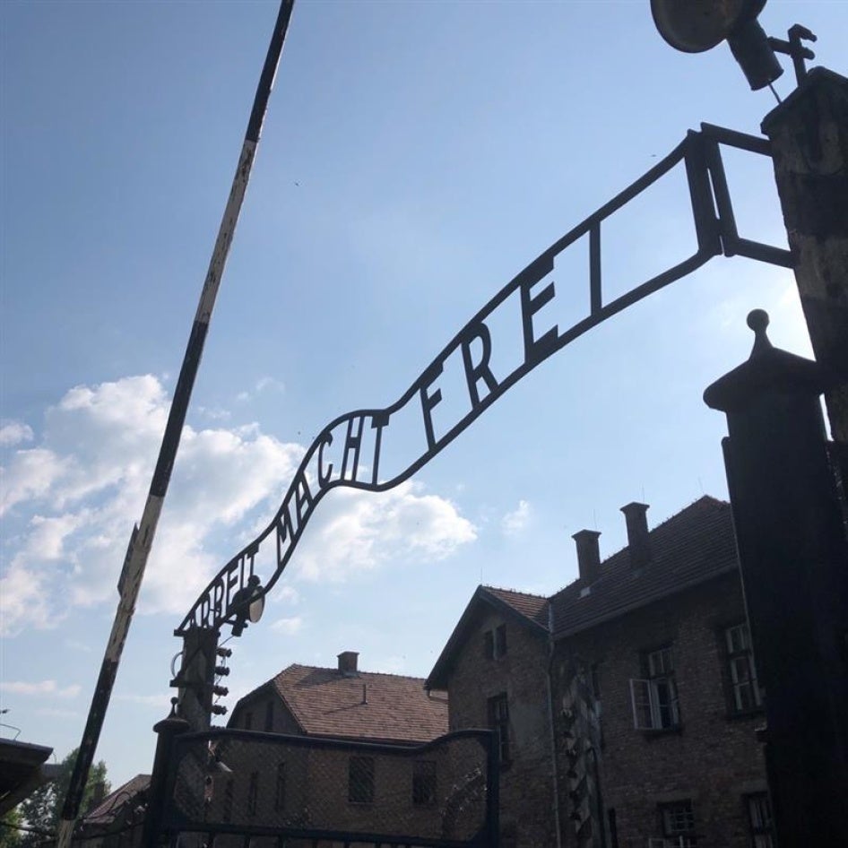 Tor zum ehemaligen Konzentrations- und Vernichtungslager Auschwitz.