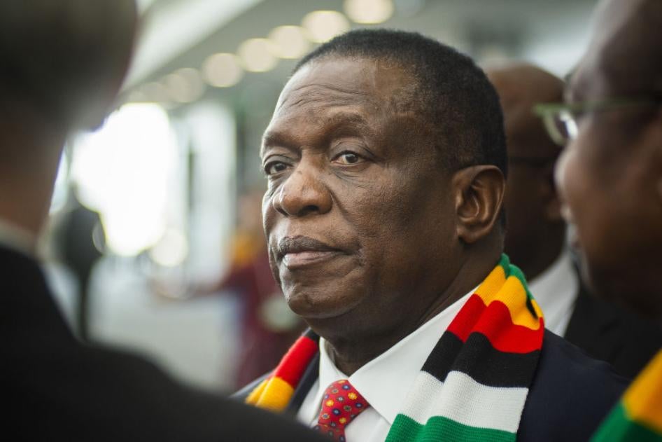 Zimbabwe's president Emmerson Mnangagwa.