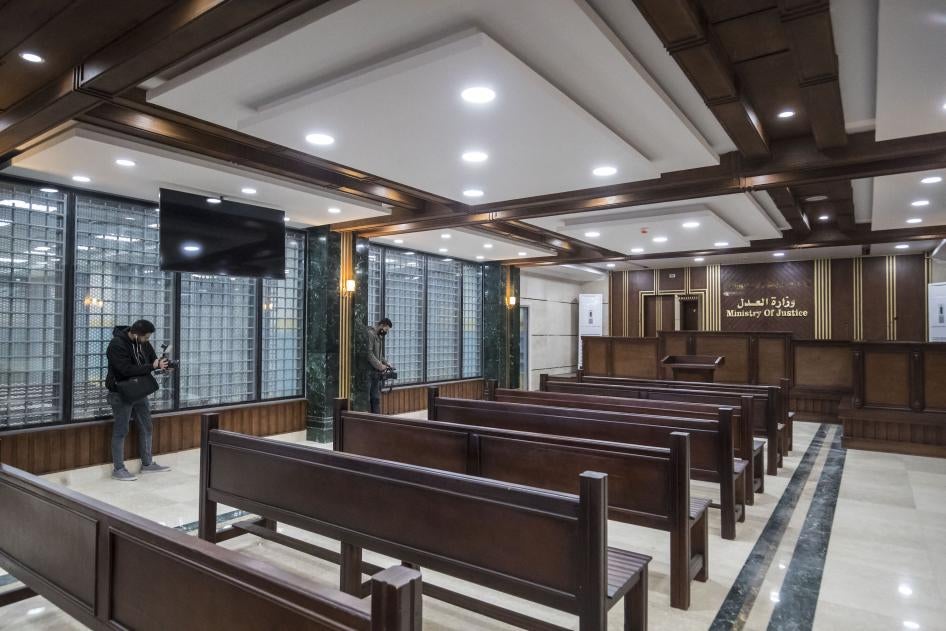 The courthouse at the new Badr Prison in Badr city, 65 kms east of the Egyptian capital Cairo, during a government-guided tour for the media.