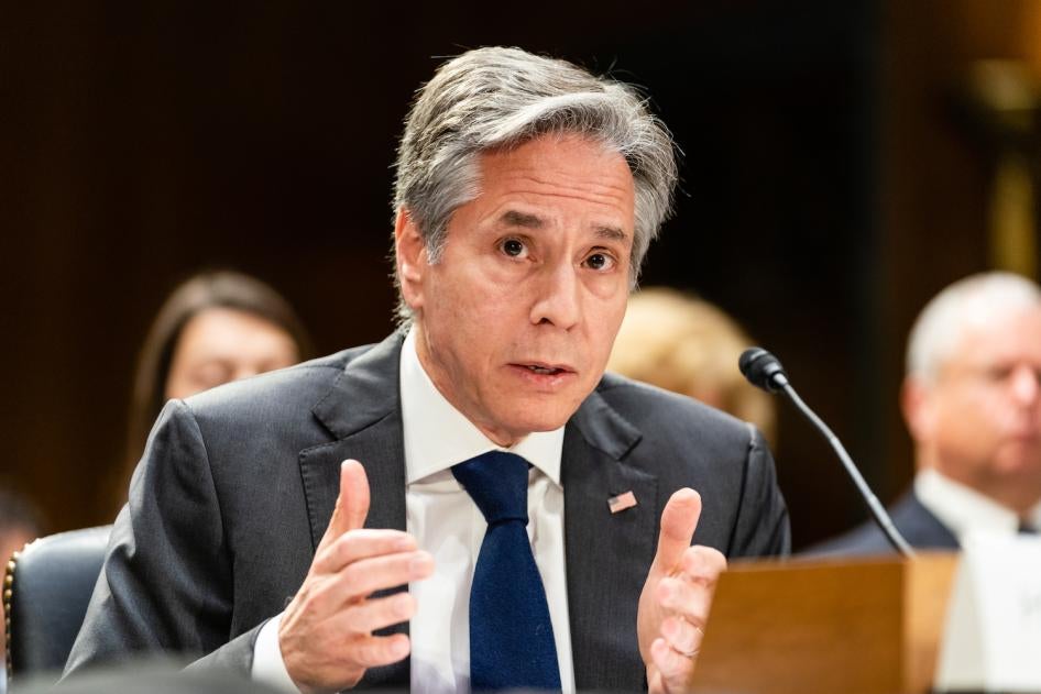 美国国务卿布林肯出席参议院拨款委员会作证，华盛顿特区，2023年5月16日。