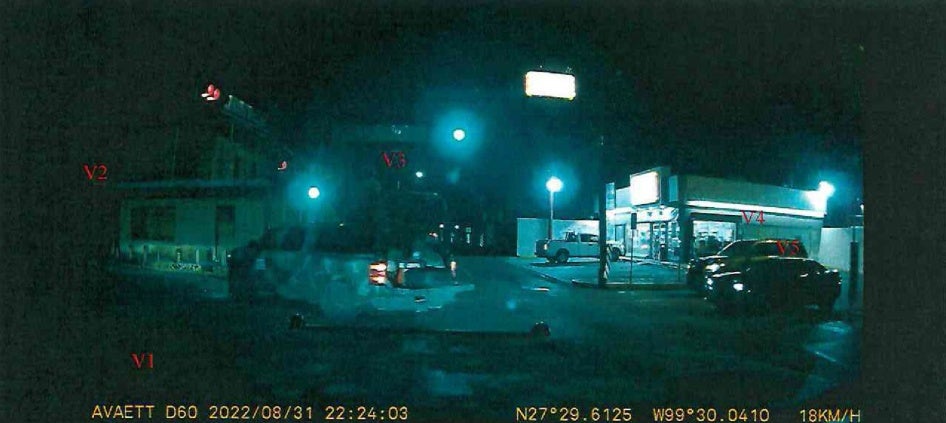 Still from dashboard cam