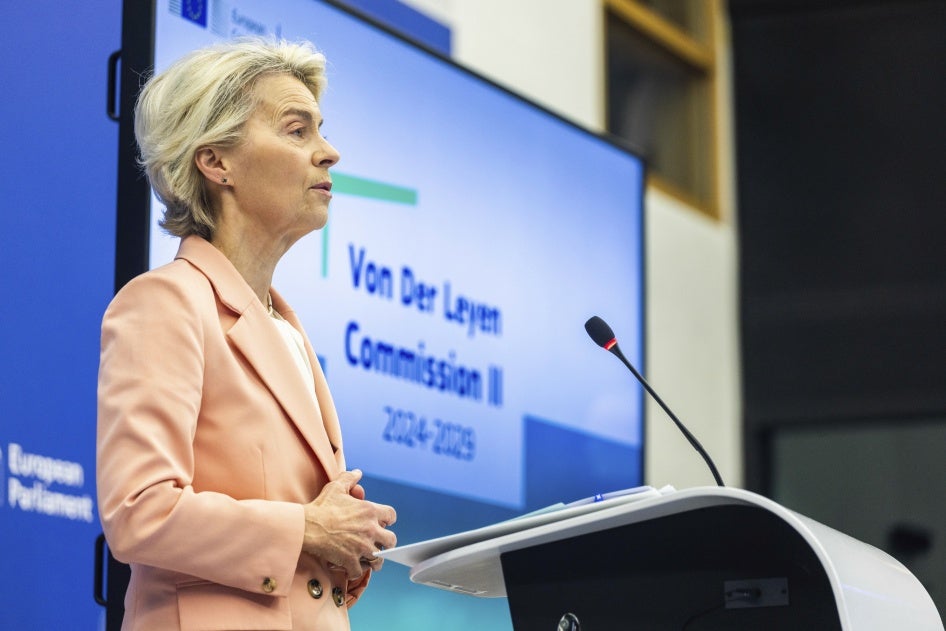 President of the European Commission, Ursula von der Leyen, during a press conference in Strasbourg, France, September 17, 2024.