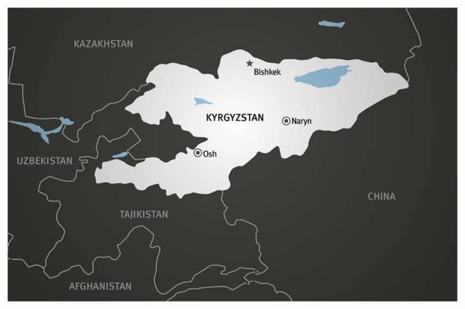 map of kyrgyzstan